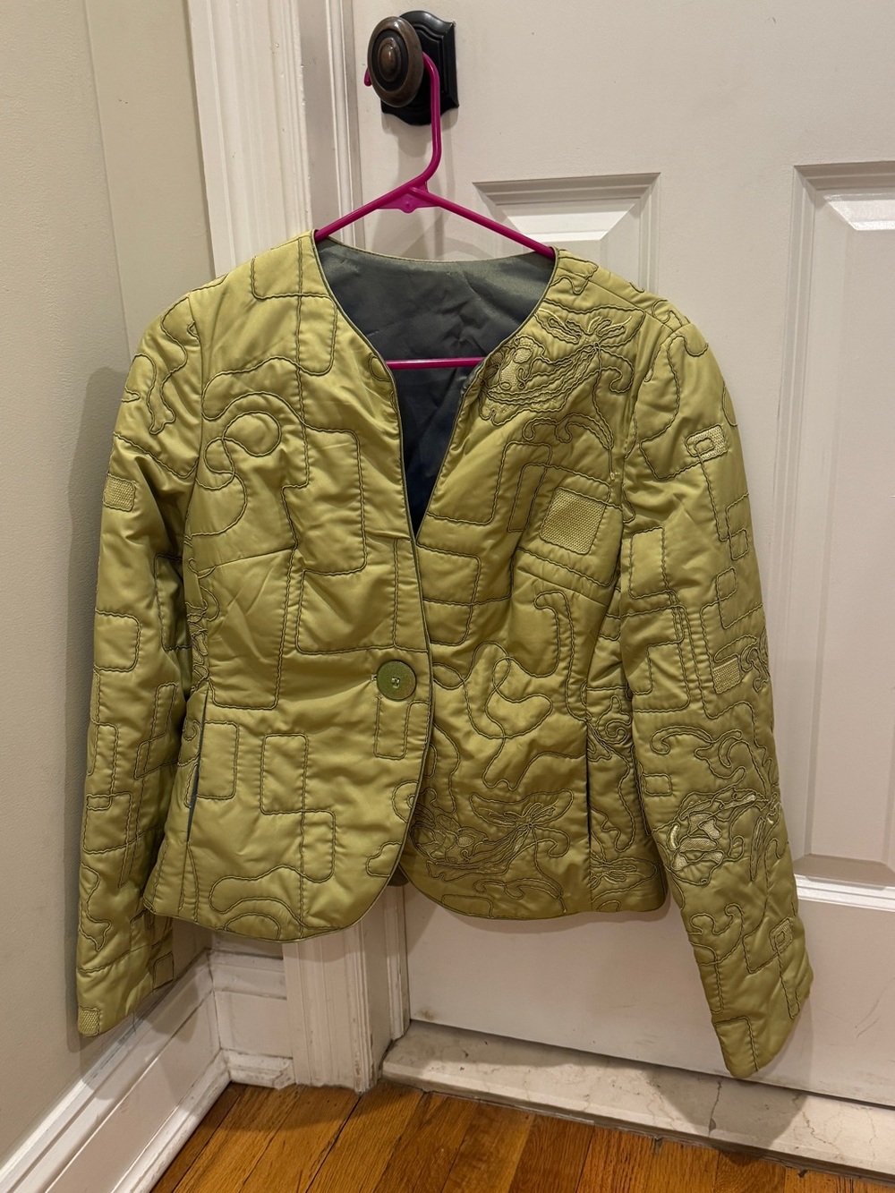 Reversible Quilted Green Women's Jacket